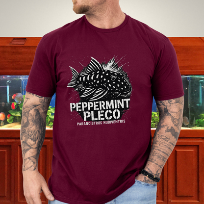 Peppermint Pleco T-Shirt – Punk Graffiti Parancistrus nudiventris Design for Aquarium Hobbyists
