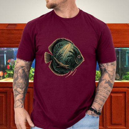Tropical Surrealism: Heckel Discus with Amazon Scene Tee