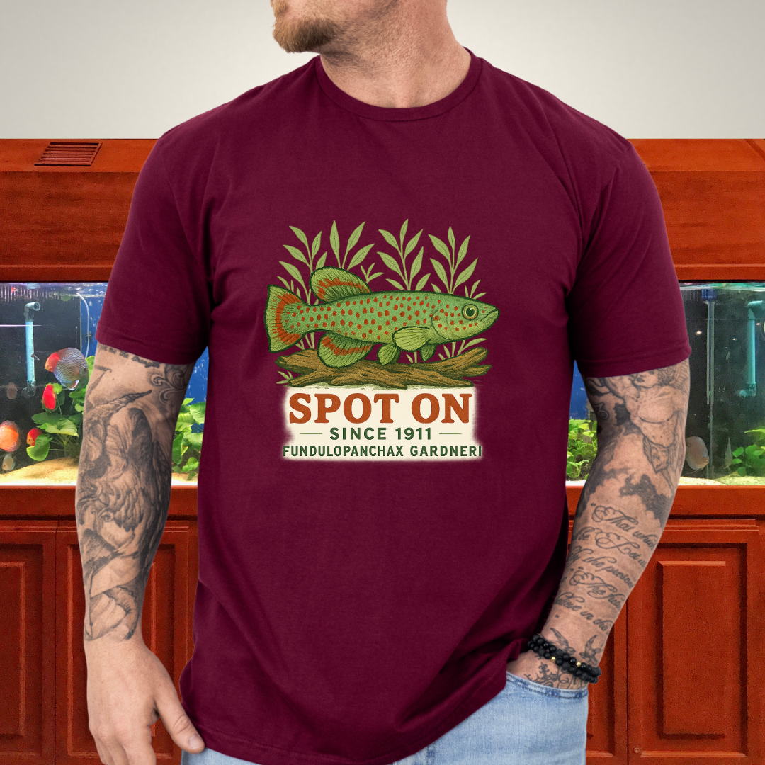 Spot On Since 1911 Tee – Gardneri Killifish Retro Design