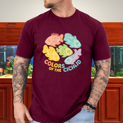 Colors of the Cichlid Tee – Rainbow Apistogramma Kawaii Design