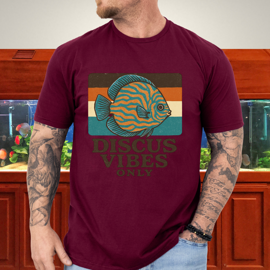 Retro Discus Fish T-Shirt – 70s Groovy Aquarium Style