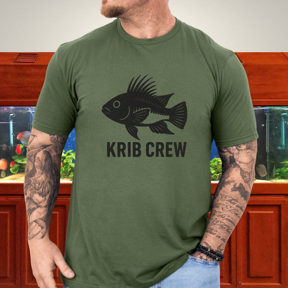 Krib Crew Tee – Minimal Monochrome Kribensis Logo Design