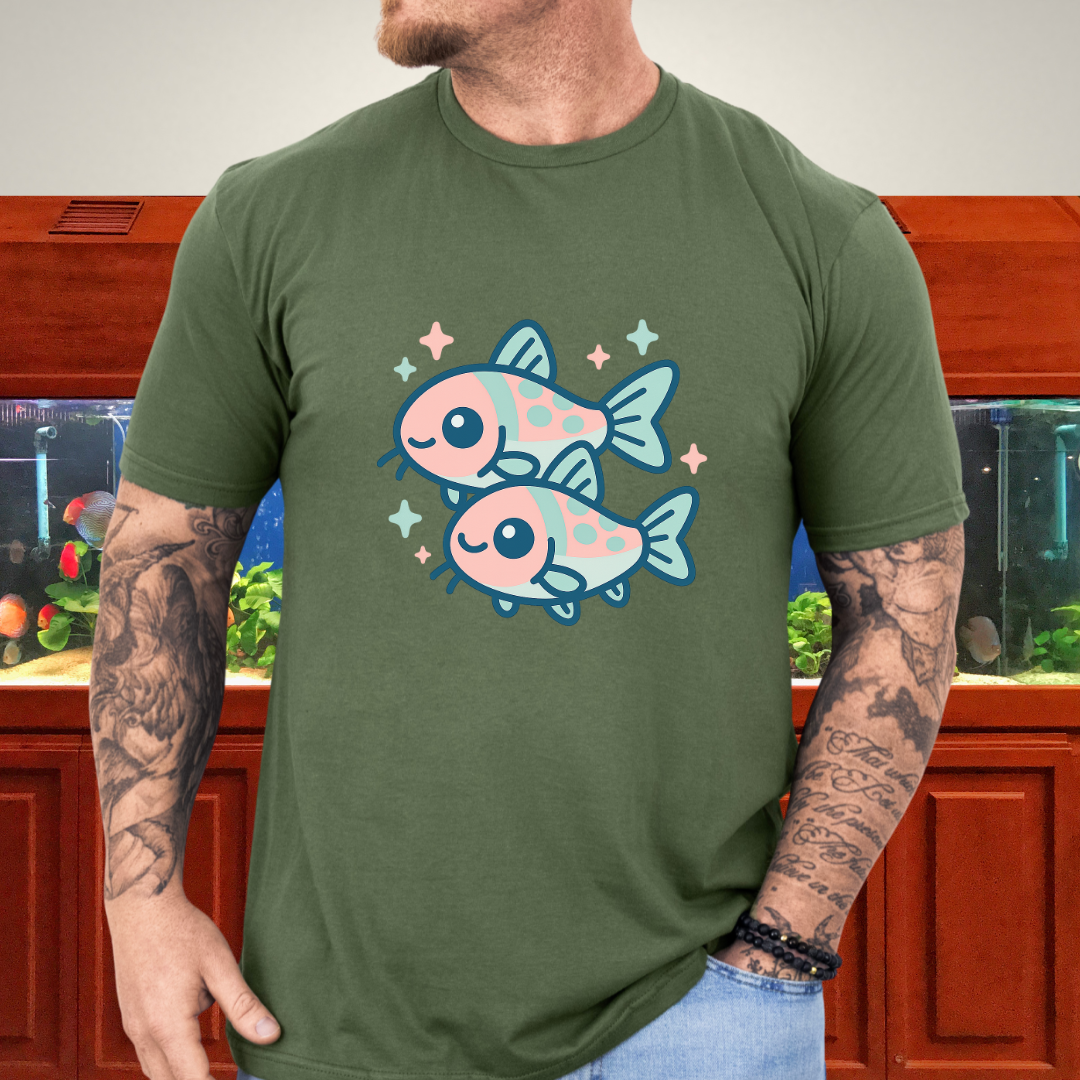 Adorable Nano Fish Shirt – Pygmy Corydoras Pastel Style