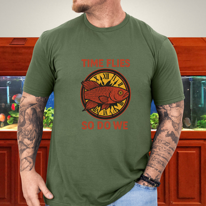 Time Flies, So Do We Tee – Guentheri Killifish Surreal Design
