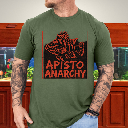 Apisto Anarchy Tee – Punk Band Poster Cichlid Design