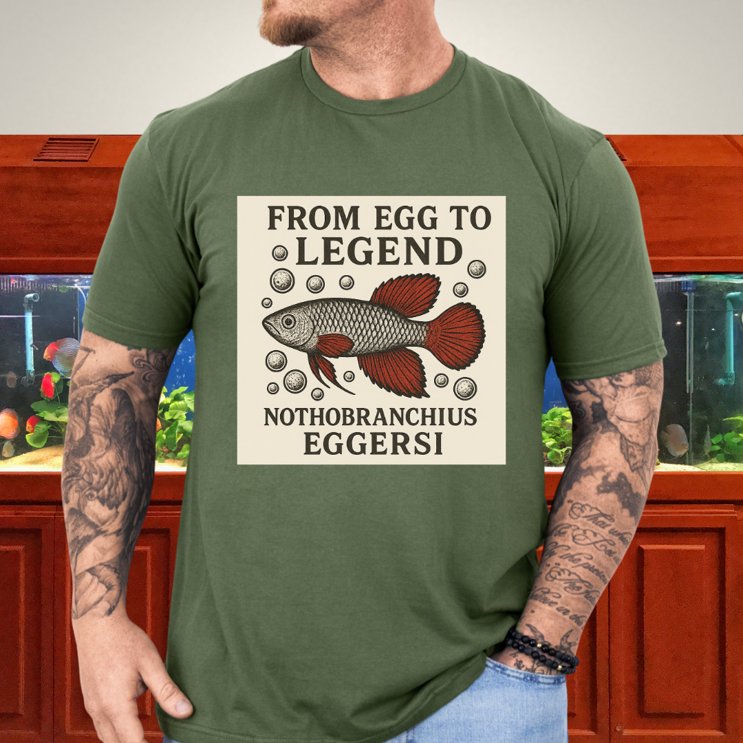 From Egg to Legend Tee – Eggersi Killifish Lithograph Design
