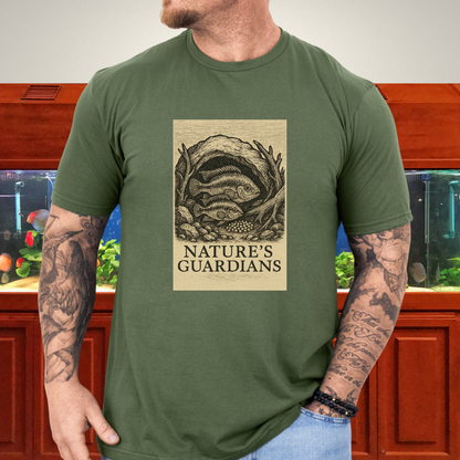 Nature’s Guardians Tee – Kribensis Pair Woodcut Illustration