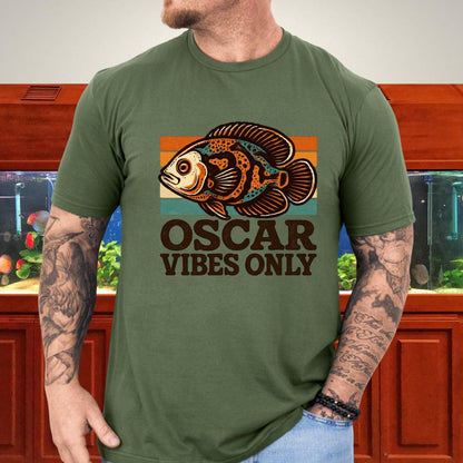 Retro Oscar Cichlid T-Shirt – 70s Groovy Fish Vibes-T-Shirt-Fish &amp; Friends Tees