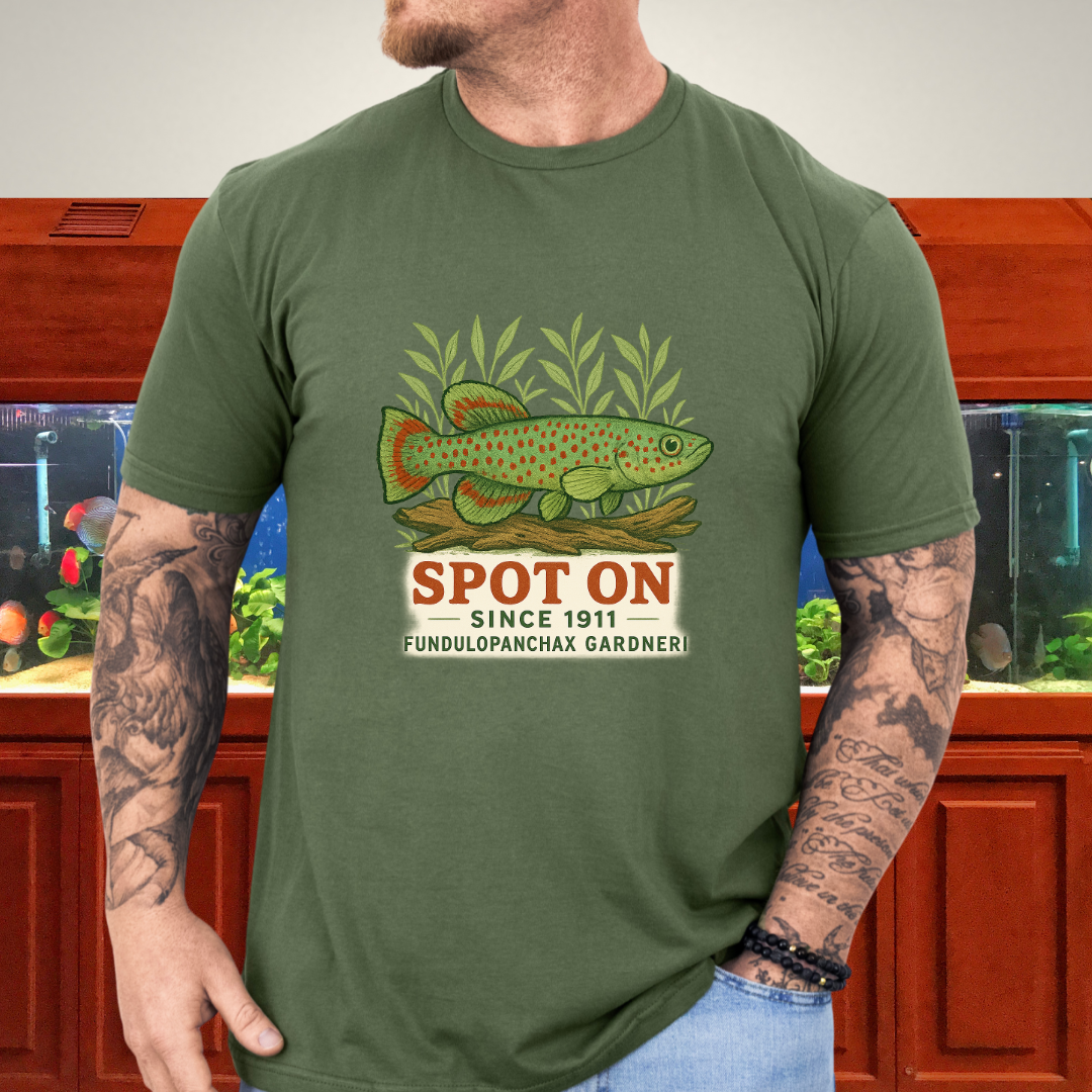Spot On Since 1911 Tee – Gardneri Killifish Retro Design