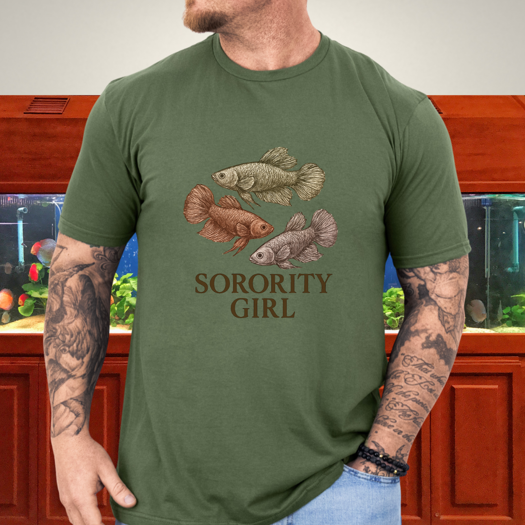 Female Betta Sorority Tee – Trio Design with Typography