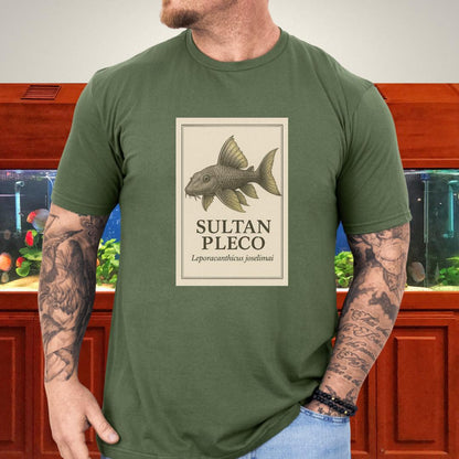 Sultan Pleco Tee – Realistic Etching Catfish Design-T-Shirt-Fish &amp; Friends Tees