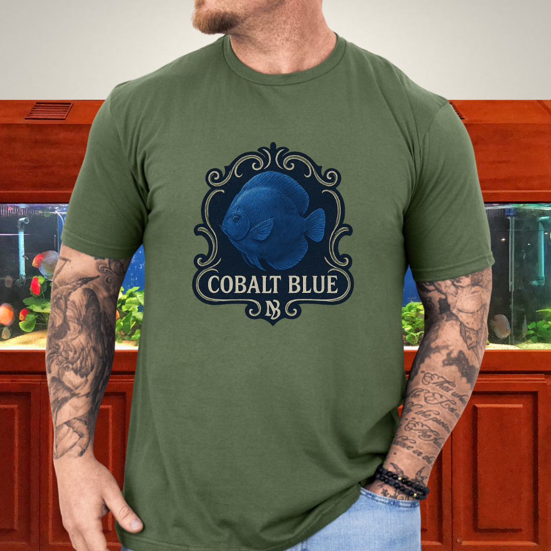 Majestic Retro Badge Cobalt Blue Discus Tee