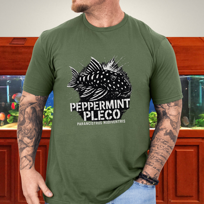 Peppermint Pleco T-Shirt – Punk Graffiti Parancistrus nudiventris Design for Aquarium Hobbyists