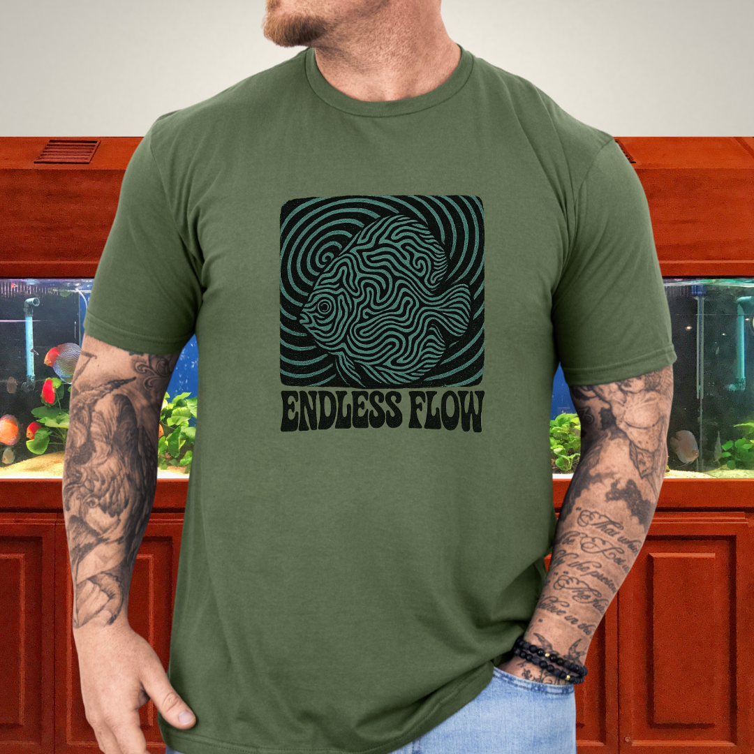 Endless Flow Surreal Snakeskin Discus Tee