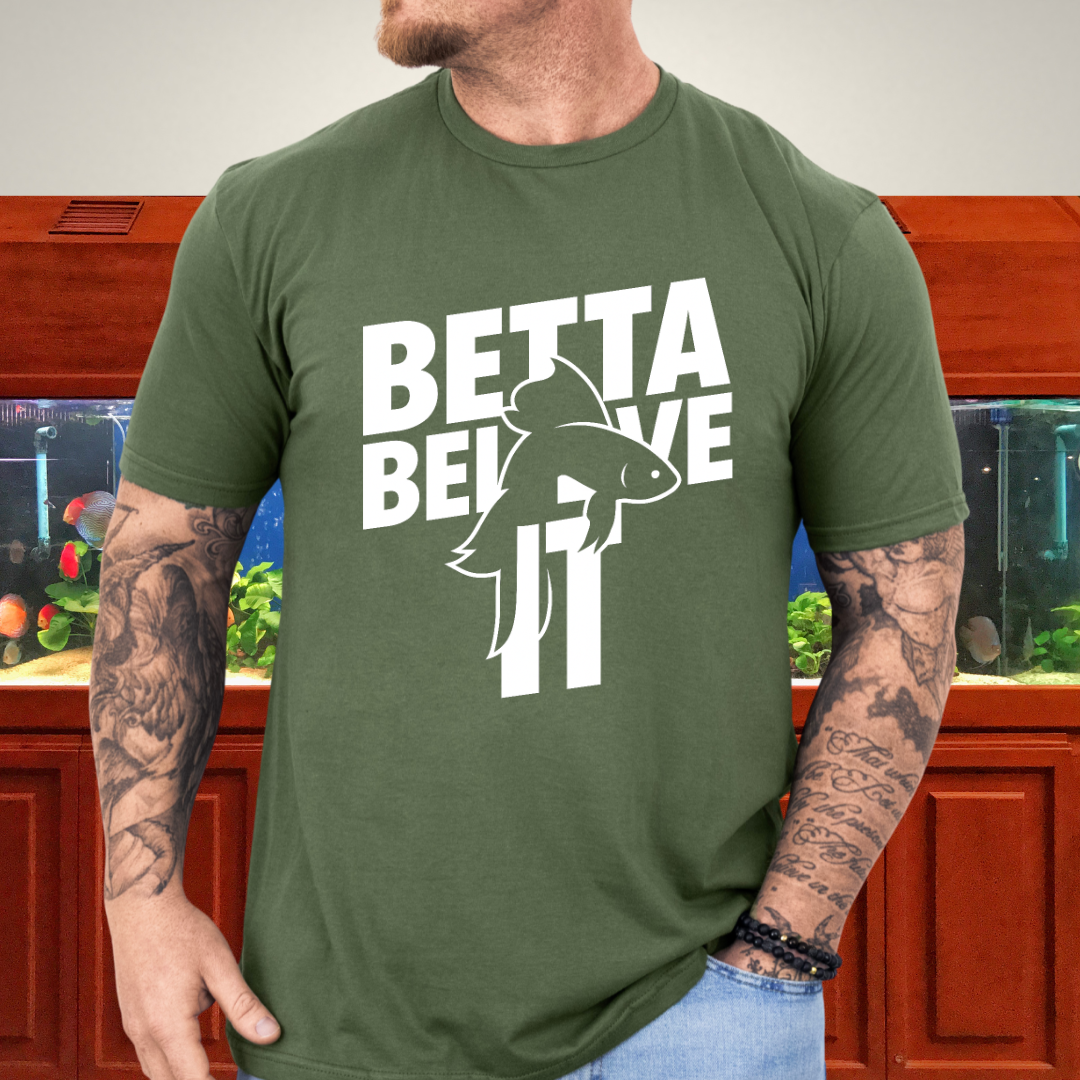 Stencil Betta Fish T-Shirt – Betta Believe It