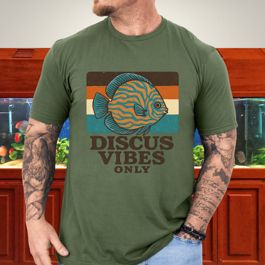 Retro Discus Fish T-Shirt – 70s Groovy Aquarium Style