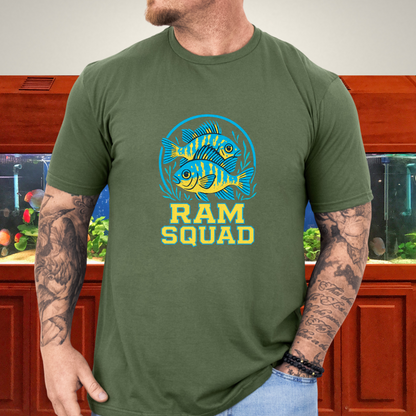 Ram Squad Tee – German Blue Ram Retro Sports Logo Design