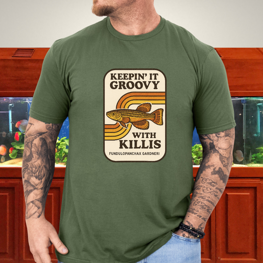 Keepin’ it Groovy Tee – Gardneri Killifish Retro Design