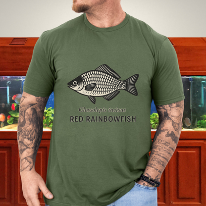 Lake Sentani Rainbowfish Shirt – Bold Red Fish Design