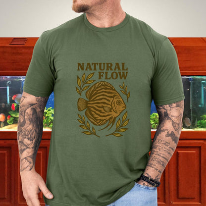 Natural Flow Wild Brown Discus Retro Tee-T-Shirt-Fish &amp; Friends Tees