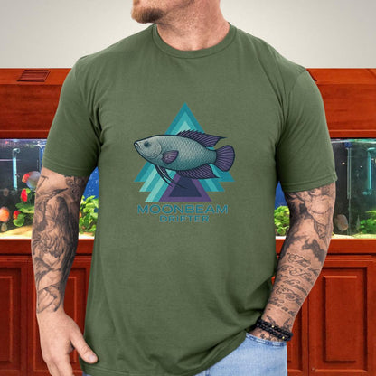 Moonbeam Drifter Tee – Geometric Moonlight Gourami Design