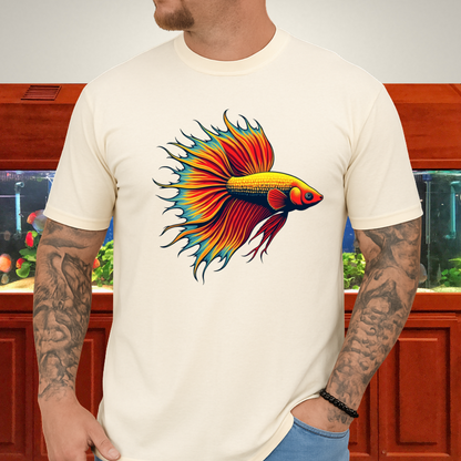 Bubbly Betta T-Shirt – Fiery Siamese Fighting Fish Design for Tropical Aquarium Lovers