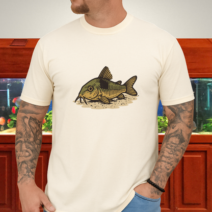 Bronze Corydoras Tee – Realistic Sand Rest Design