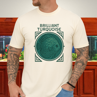 Brilliant Turquoise Discus Retro Prestige Tee