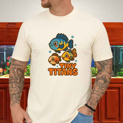 Tiny Titans Tee – Kawaii Dwarf Cichlid Cartoon Design