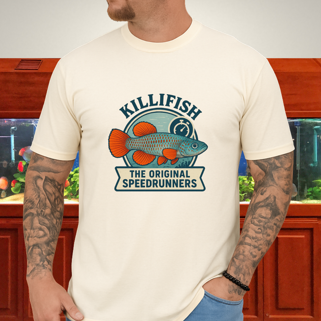 Original Speedrunners Tee – Korthausae Killifish Badge Design