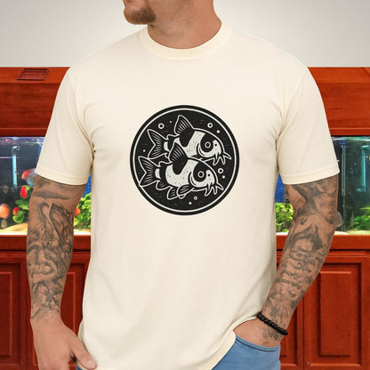 Double the Charm Tee – Panda Corydoras Retro Woodcut-T-Shirt-Fish &amp; Friends Tees