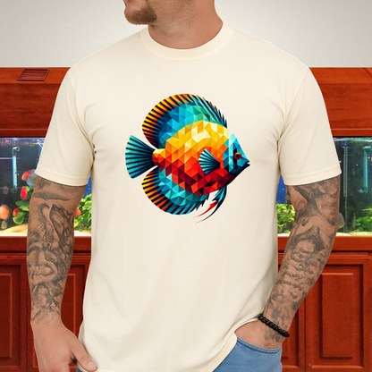 Geometric Discus Fish T-Shirt – Polygonal Aquarium Art