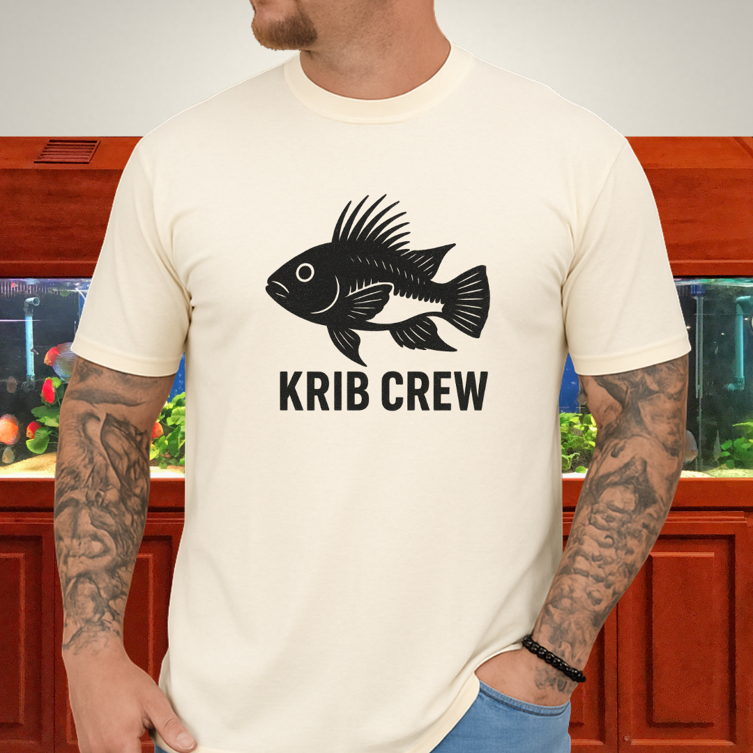 Krib Crew Tee – Minimal Monochrome Kribensis Logo Design
