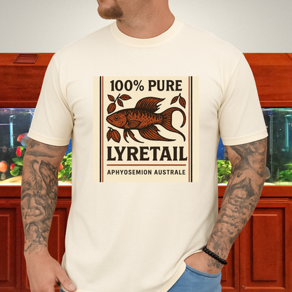 100% Pure Lyretail Tee – Chocolate Australe Killifish Retro Design