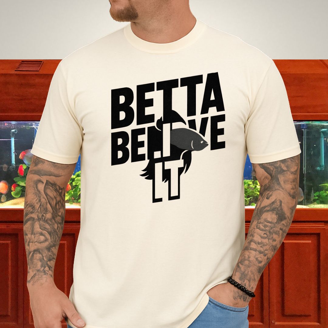 Stencil Betta Fish T-Shirt – Betta Believe It