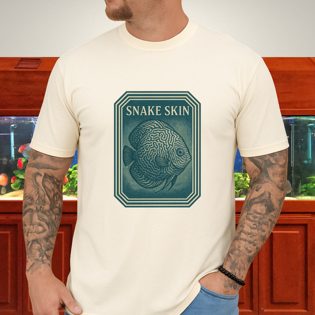 Retro Geometric Snake Skin Discus Tee