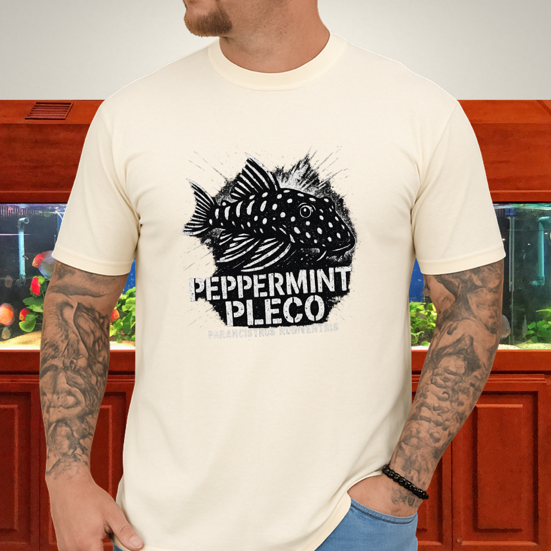 Peppermint Pleco T-Shirt – Punk Graffiti Parancistrus nudiventris Design for Aquarium Hobbyists