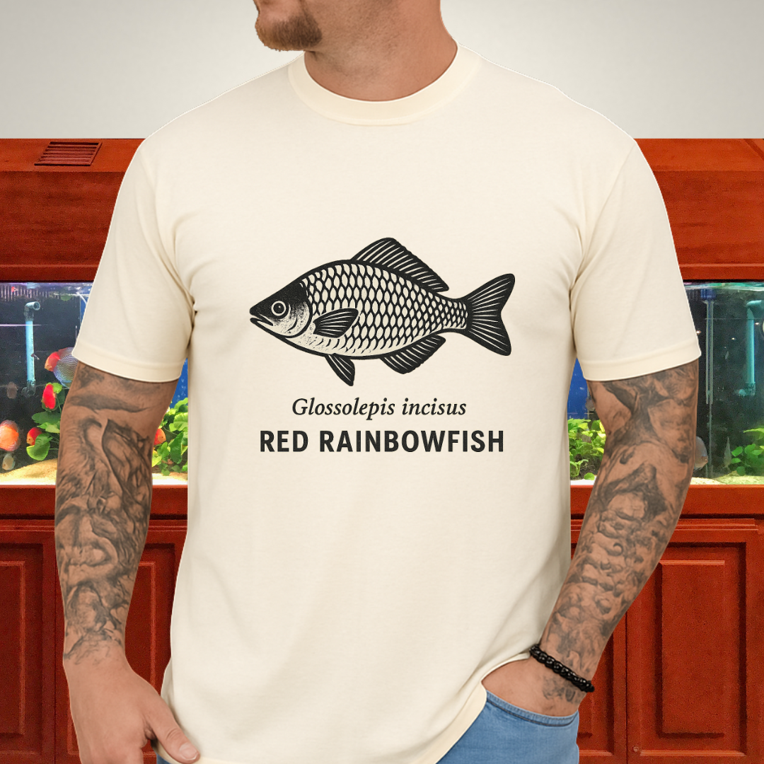 Lake Sentani Rainbowfish Shirt – Bold Red Fish Design