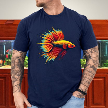 Bubbly Betta T-Shirt – Fiery Siamese Fighting Fish Design for Tropical Aquarium Lovers