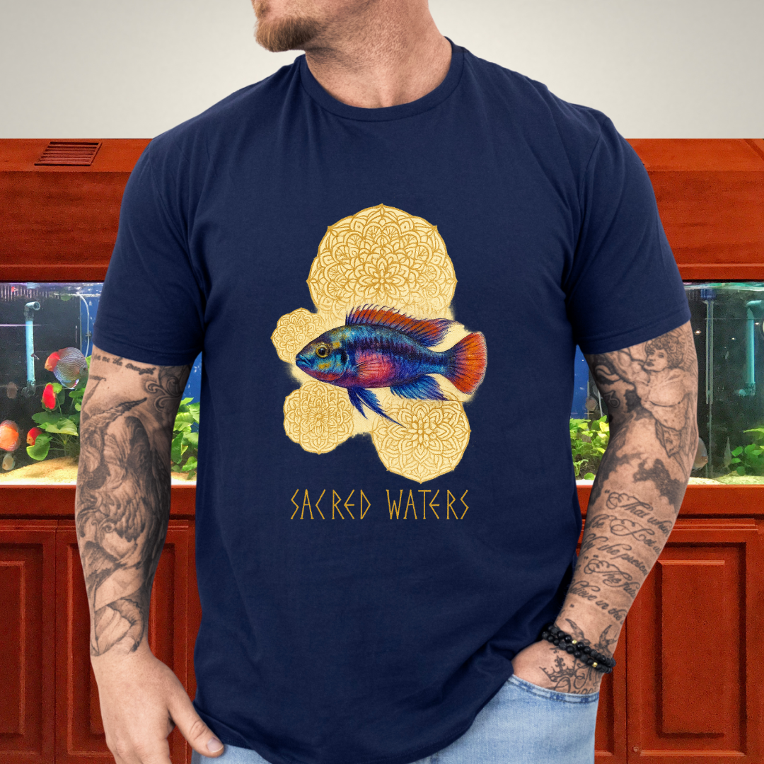 Sacred Waters Tee – Kribensis with Mandala Geometry Design
