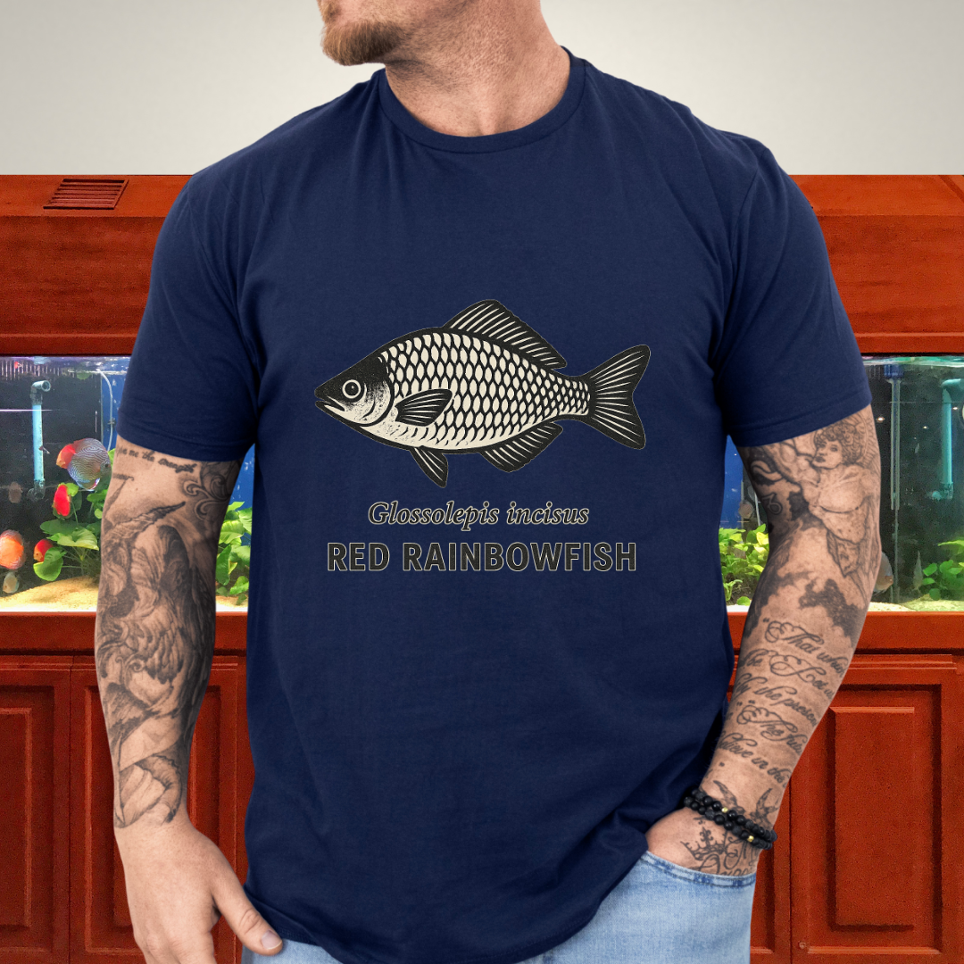 Lake Sentani Rainbowfish Shirt – Bold Red Fish Design