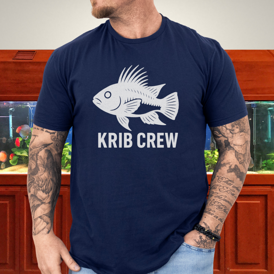 Krib Crew Tee – Minimal Monochrome Kribensis Logo Design