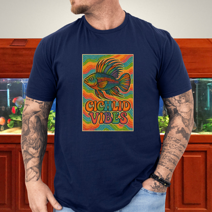 Cichlid Vibes Tee – Groovy Rainbow Apistogramma Design