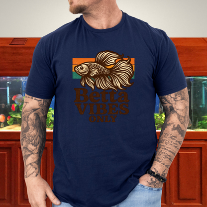 Retro 70s Betta Fish T-Shirt – Groovy Psychedelic Design