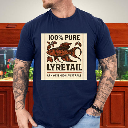 100% Pure Lyretail Tee – Chocolate Australe Killifish Retro Design