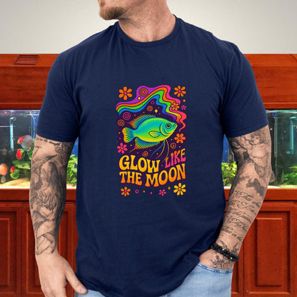 Glow Like the Moon Tee – Psychedelic Moonlight Gourami Design