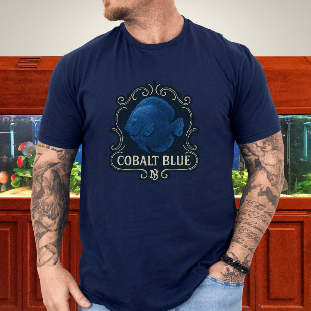 Majestic Retro Badge Cobalt Blue Discus Tee