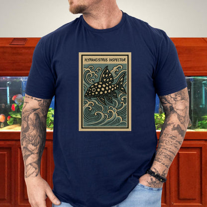 Snowball Pleco Tee – Ukiyo-e Woodblock Aquarium Art-T-Shirt-Fish &amp; Friends Tees