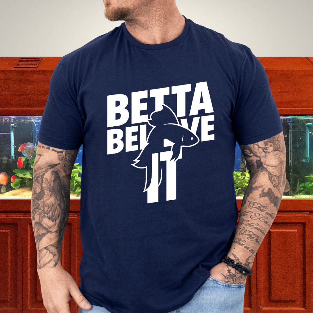Stencil Betta Fish T-Shirt – Betta Believe It