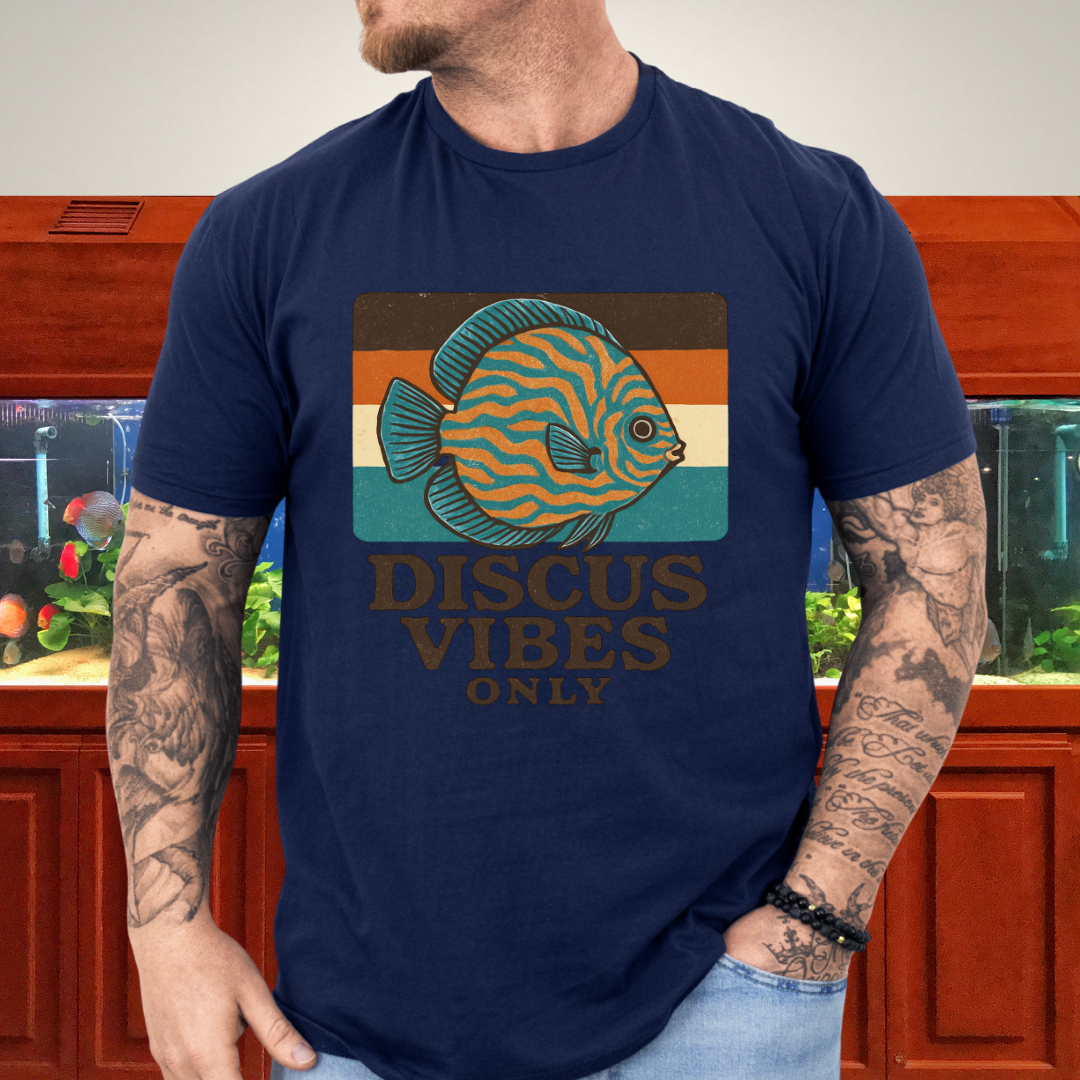 Retro Discus Fish T-Shirt – 70s Groovy Aquarium Style